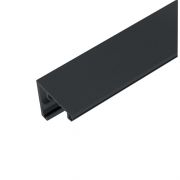 Argenta Xperta muurbevestigingsprofiel - smal - zwart - 2 meter