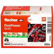 Fischer plug Duopower 6x30mm (100 stuks)