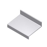 Aluart Waterslagprofiel aluminium brute onbehandeld - v.z.v. slobgaten - hoek 10º -  lengte 6000mm - 50mm