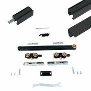 Argenta Xperta schuifdeursysteem 2m rail - Zwart - Wandmontage met vloerplint - Enkele deur - Dubbele softclose - Deurophanging inbouw auto fix