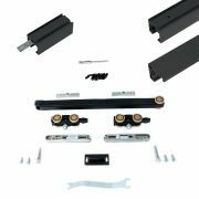 Argenta Xperta schuifdeursysteem 2m rail - Zwart - Wandmontage met vloerplint - Enkele deur - Dubbele softclose - Deurophanging inbouw manual fix