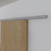 Argenta Xperta schuifdeursysteem 2m rail - Aluminium - Wandmontage met vloerplint - Enkele deur - Dubbele softclose - Deurophanging opbouw