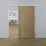 Argenta Xperta schuifdeursysteem 2m rail - Wit - Wandmontage met vloerplint - Enkele deur - Dubbele softclose - Deurophanging opbouw