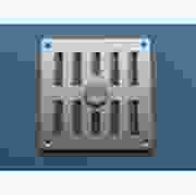 Gavo schuifrooster 155x155mm - met draaiknop - met vliegengaas - aluminium