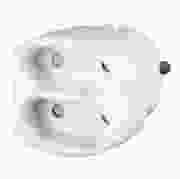 Kopp stekker 2-voudig euro IP20 wit