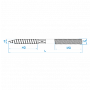 Gebu Stokeind RVS A2 M6 x 120mm