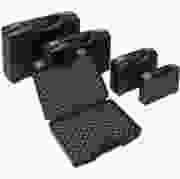 Kunststof koffer L275xB230xH83 mm PP 1 greep m. schuimstofvoering zwart