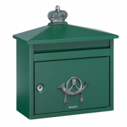 Brievenbus groen m.posthoorn d210