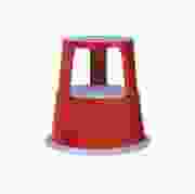 Rolkruk staalplaat rood hoogte met/zonder belasting 430/440 mm bovenste d. 295 m