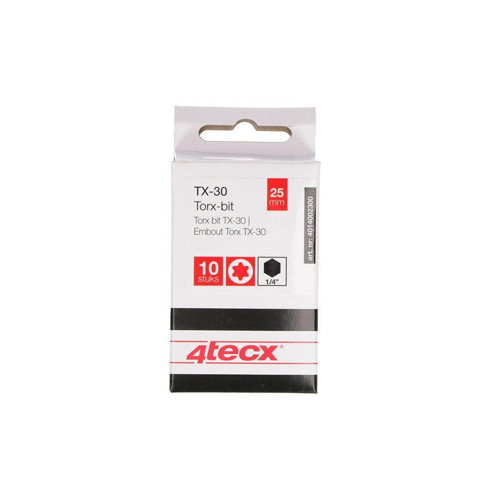4tecx Torx-bit Tx-30 25mm Impact 10 stuks