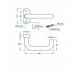 Gatdeel CHASE zwart mat 8mm ovaal rozet