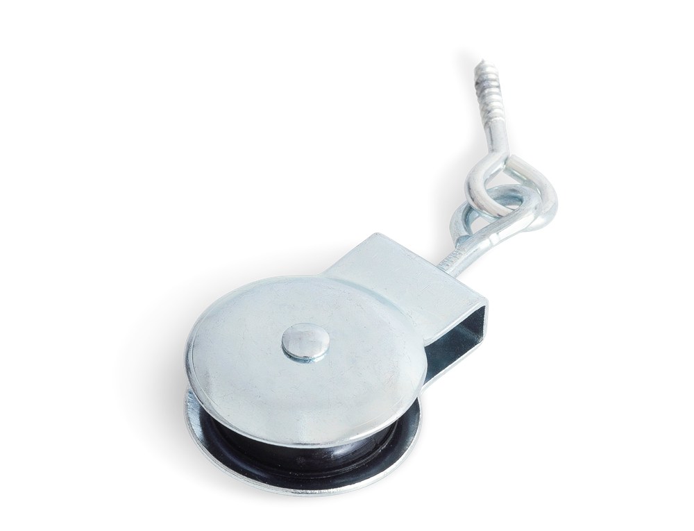 Markieskatrol schroefoog / polyamide wiel 32mm / verzinkt / 1 st. op kaart