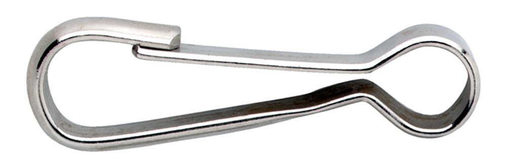 Simplexhaak / DIN 5287 / 030 mm / vernikkeld