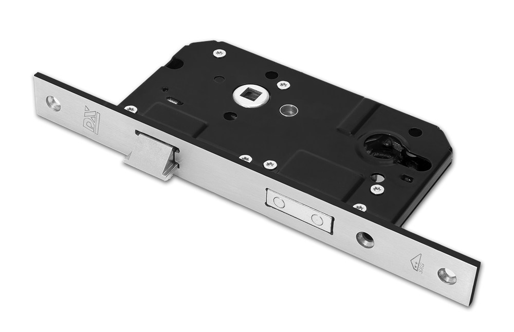 Veiligheidsinsteekslot / SKG**® / doornmaat 50mm / PC 72 / rechte voorplaat RVS