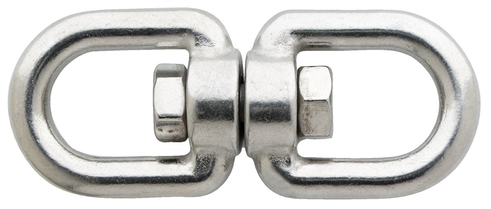 Wervel / Oog-Oog / 06 mm / RVS AISI 316