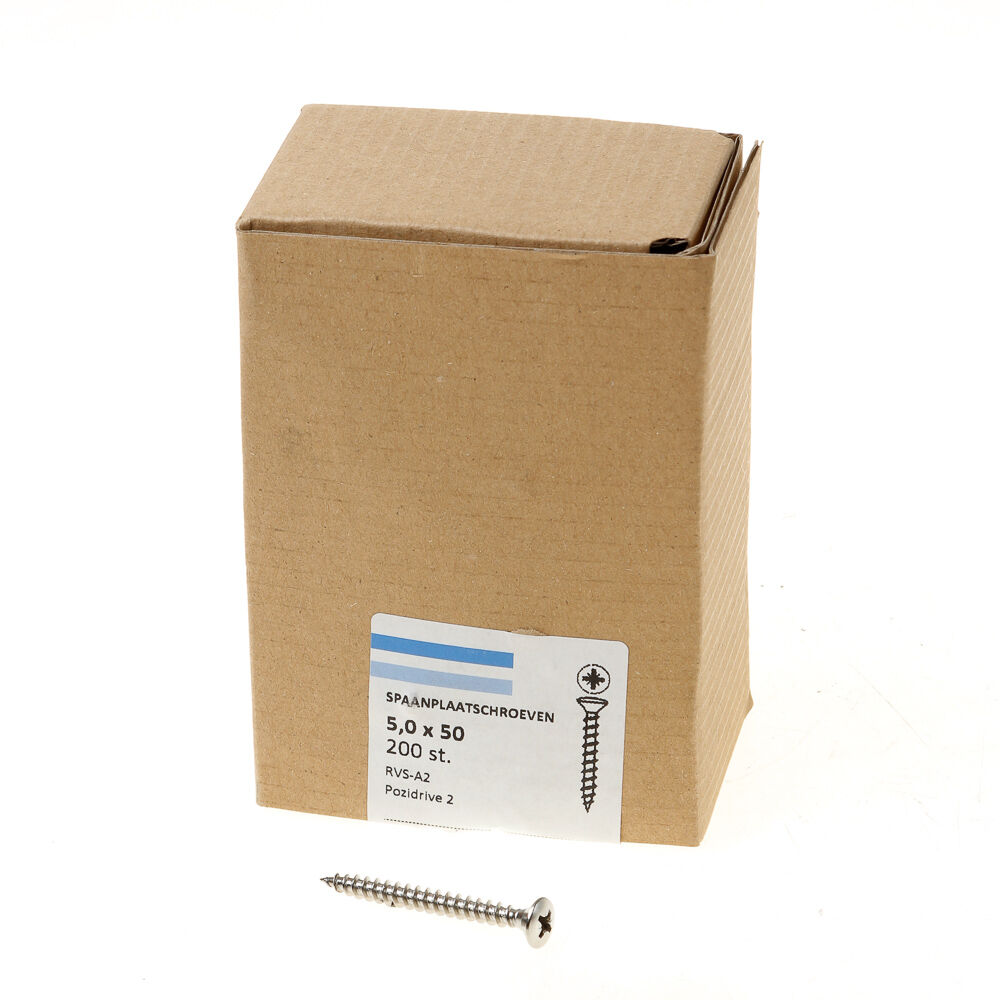 Spaanpl.schr. rvs-A2 lk pz-2 5.0X50 vd (200) afbeelding