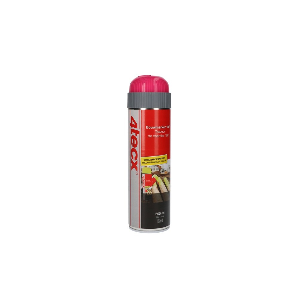 4tecx Bouwmarker roze fluor 500ml