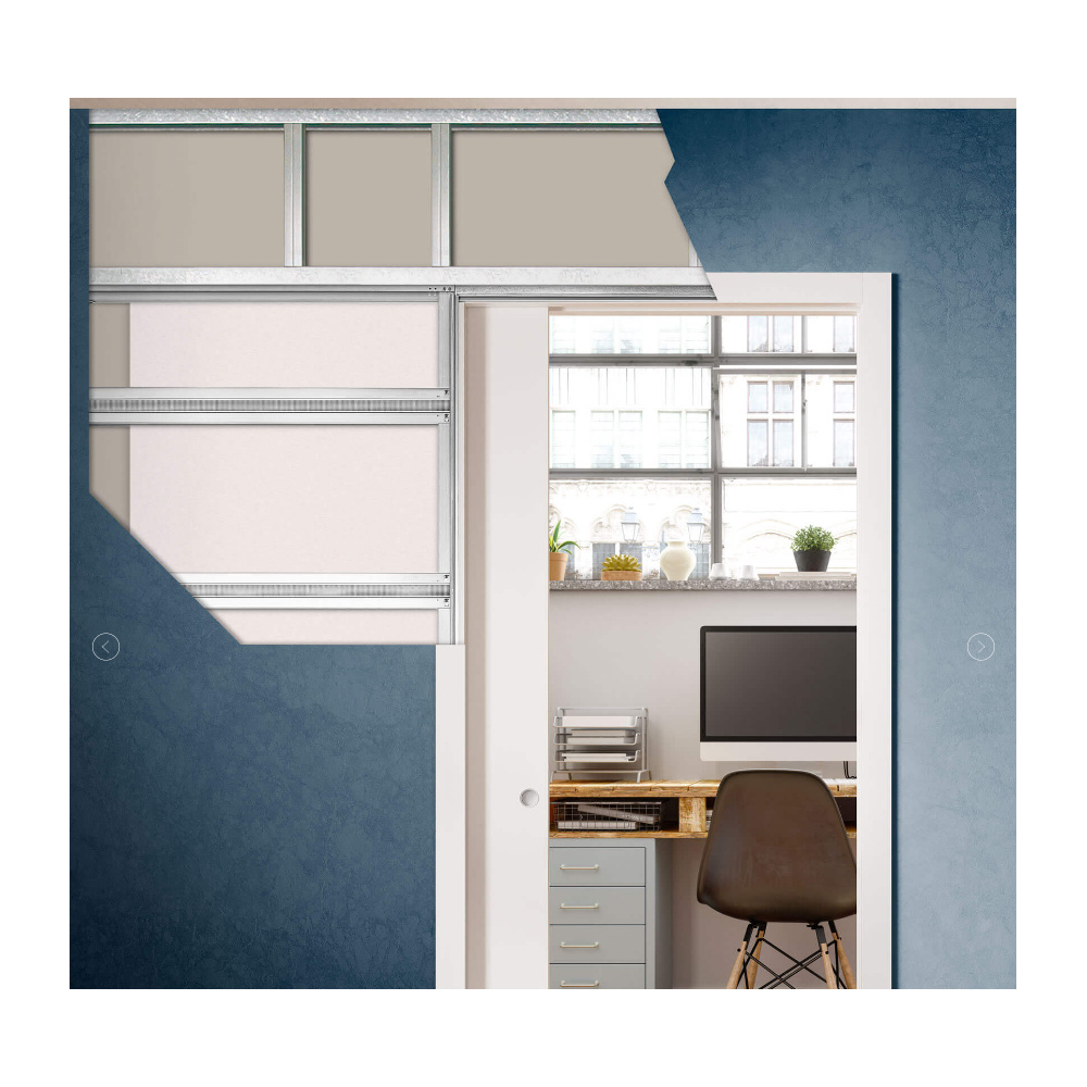Eclisse Unico pocket schuifdeursysteem incl. kozijn - 1 deur - vrije doorgang 750x2310 - deurmaat 780x2315 - incl. afwerkpakket - incl. Push-To-Close - Zonder deur