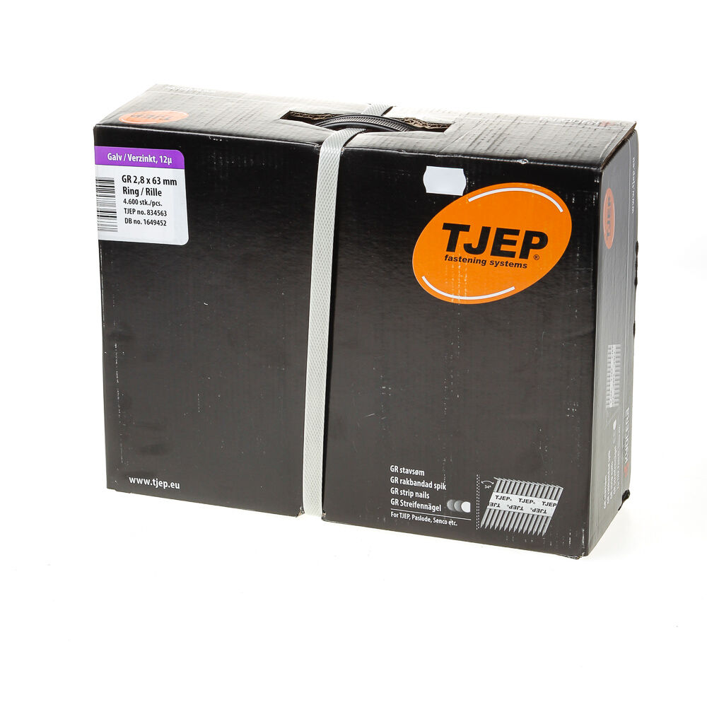 Stripnagel d-kop 2,8x63ring 34gr verz. (4600) afbeelding