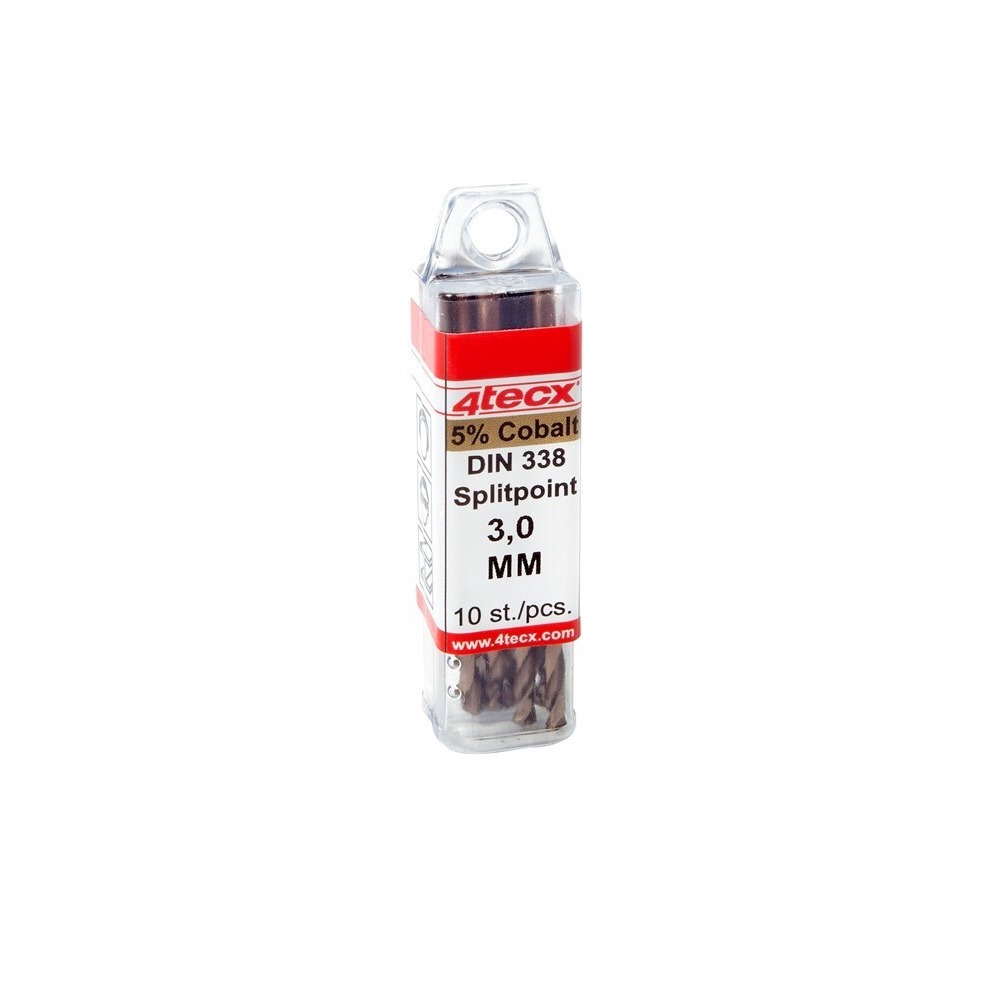 4tecx HSS-cobalt boren geslepen DIN 338 splitpoint 2,5mm
