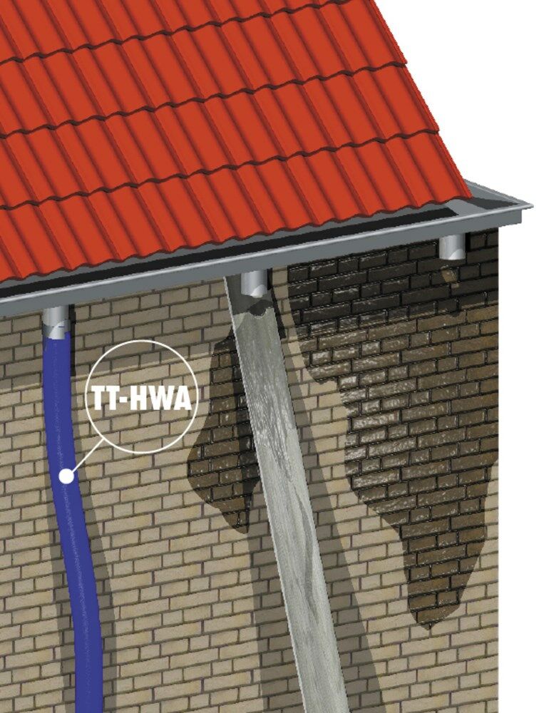 Hemelwaterafvoerslang incl.klem 80mm(15Mtr)