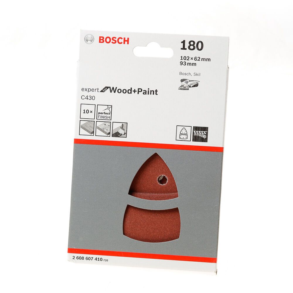 Schuurbladset 102x62/93mm k180(10) afbeelding