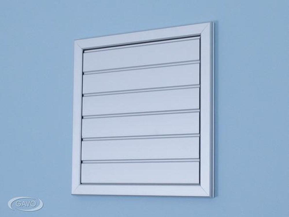 Overdrukrooster kunststof met lamellen wit met lamellen buis 100/125 mm (110x55 mm)