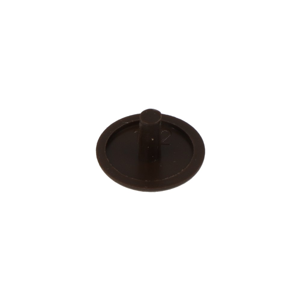 Afdekkapje spps met kopboring 12mm ral8014 bruin (500)