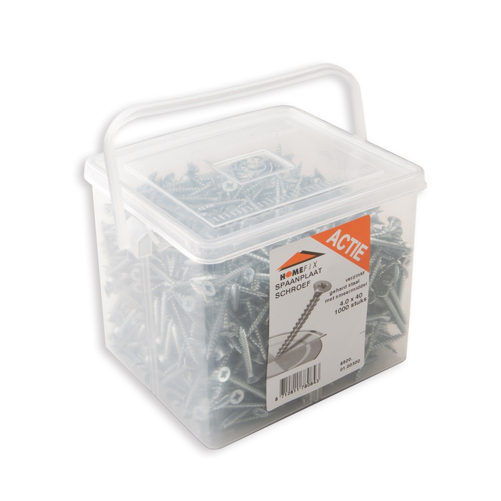 Actie-emmer spaanplaatschroef vz pk pz-2 4.5x45 (600)