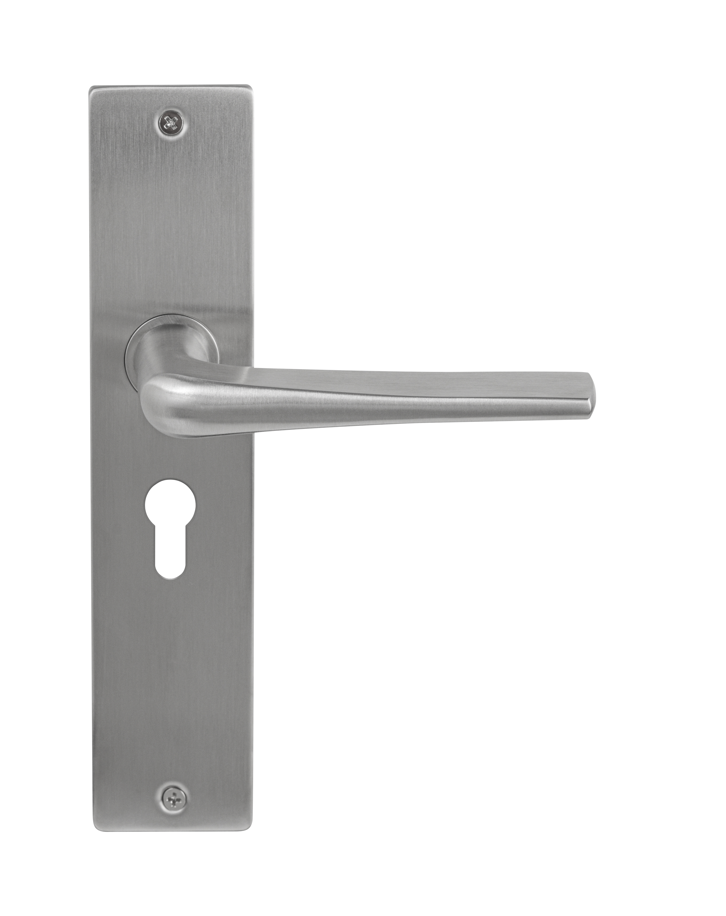 Deurklink Arcos massief op langschild PC55