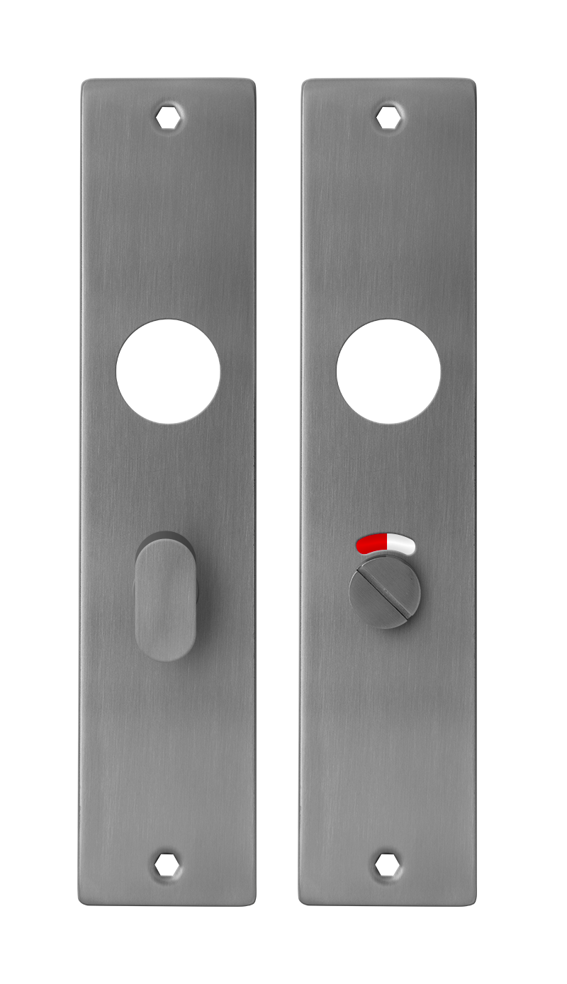 Langschild Vrij-Bezet rvs