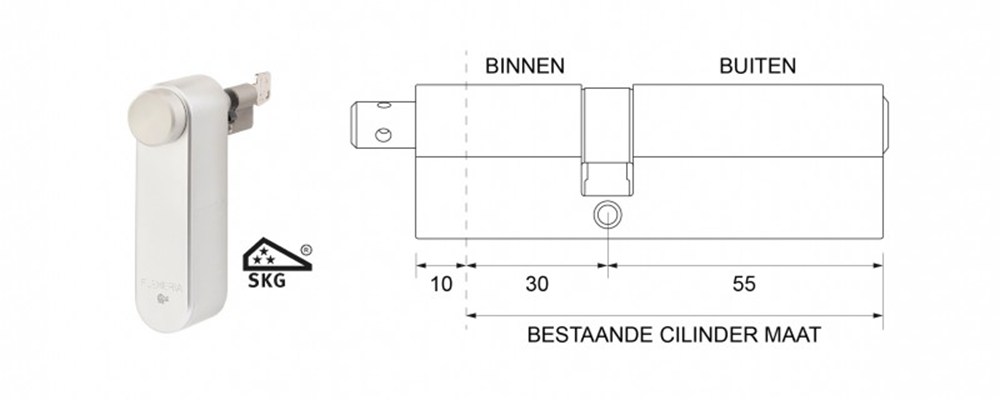 Maasland Flexeria motorcilinder incl. skg*** cilinder 30 55abus s6+