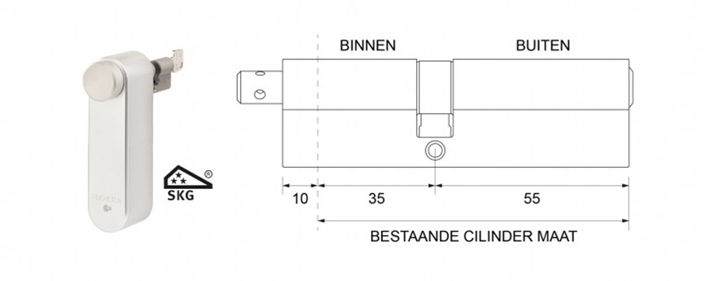 Maasland Flexeria motorcilinder incl. skg*** cilinder 35 55abus s6+