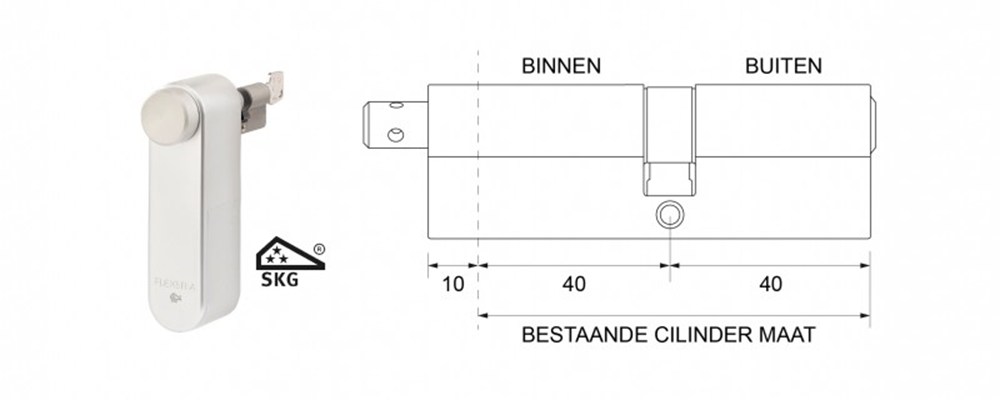 Maasland Flexeria motorcilinder incl. skg*** cilinder 40 40abus s6+