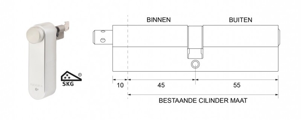 Maasland Flexeria motorcilinder incl. skg*** cilinder 45 55abus s6+