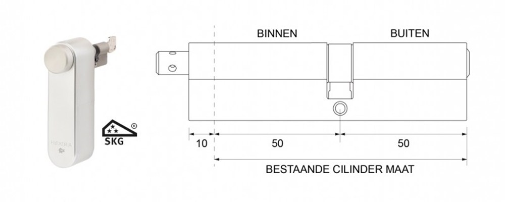 Maasland Flexeria motorcilinder incl. skg*** cilinder 50 50abus s6+