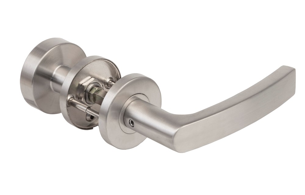 Maasland Kruk-knop garnituur hol model rvs