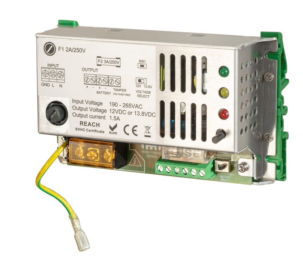 netvoeding DIN rail 12V DC 1,5A