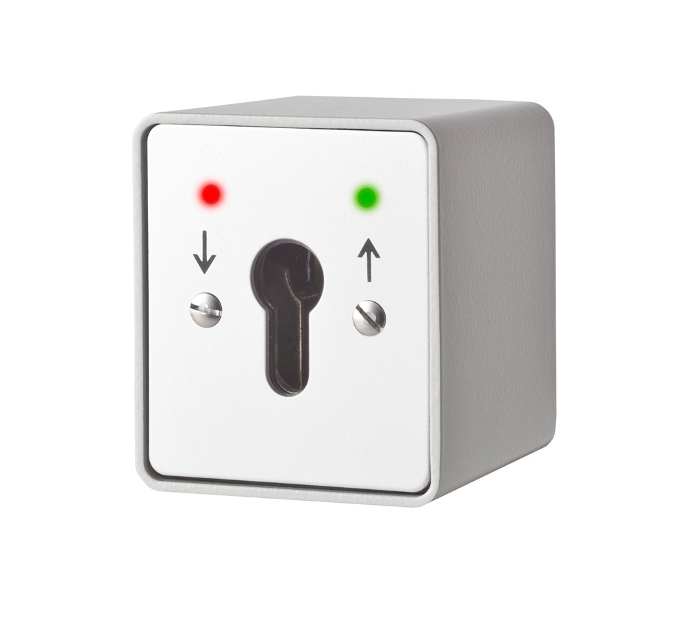 Sleutelschakelaar opbouw 2xled rood-groen en sabotagecontact