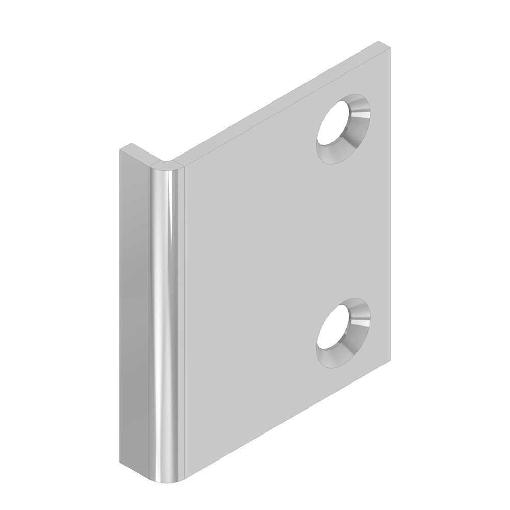 Sluitplaat / type SP 20 / fixatie d.m.v. schroeven / RVS / t.b.v. stalen en aluminium deuren