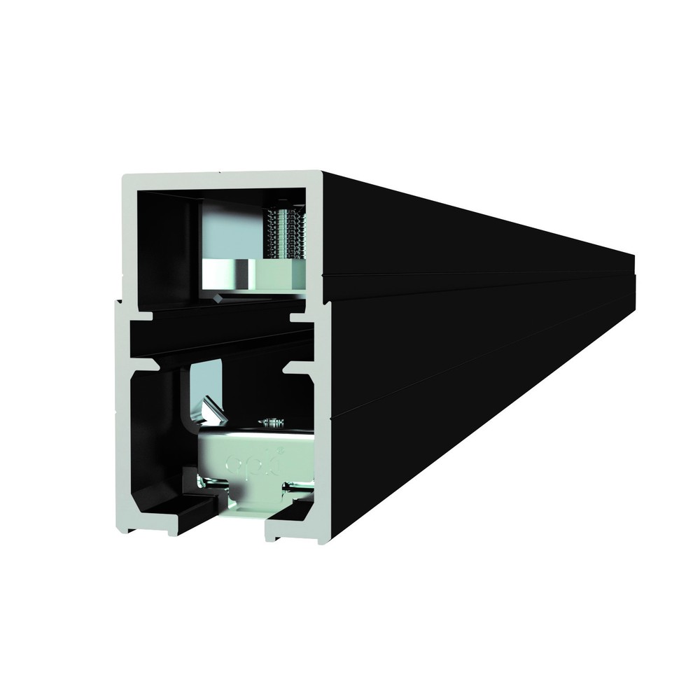 opk e space elektromagnetische geleiderail zwart 1 deur 2000 mm