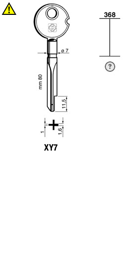 Silca Stersleutel ijzer XY7