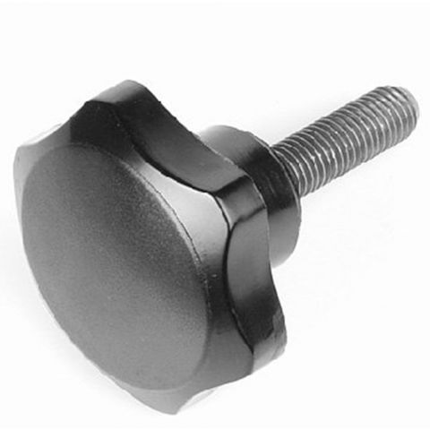 Sterknop bakeliet 40mm stift M6x25mm