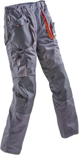 Herenbroek maat 52 donkergrijs/zwart/oranje afbeelding