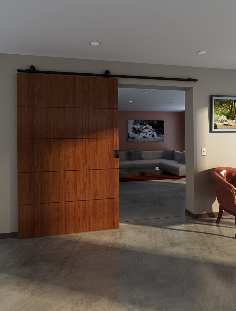 VISITOP ALU HOUT ZWART L=1860MM