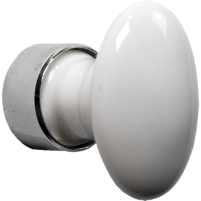 Meubelkn.pors.Ovaal 60mm MGN/wit